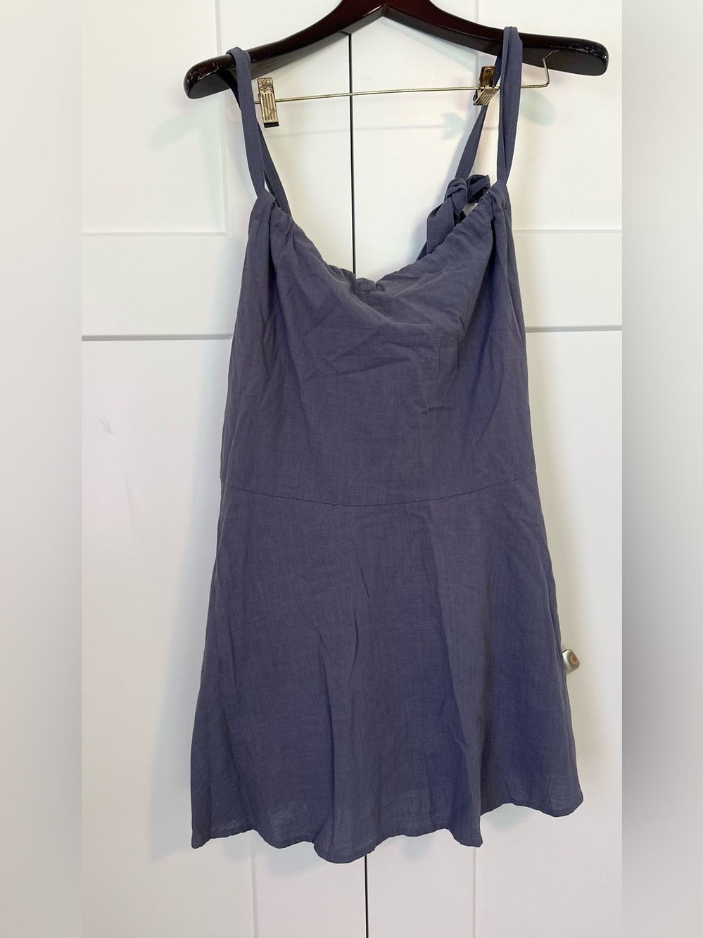 Hudson Gray Casual 100% Cotton Sleeveless Summer Dress in Gray